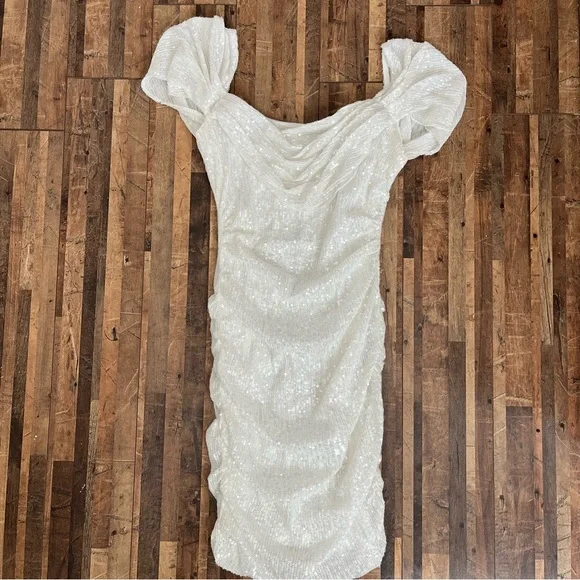 Hello Molly Frequent The Club Dress White Sz 6 - Picture 15 of 16